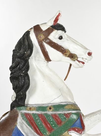 null Travail allemand

Sujet de manège , cheval cabré de manège en bois sculpté polychrome,...