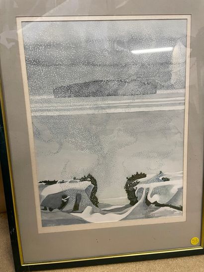 null François BARBIER

Vue du Québec sous la neige

Gouache et aquarelle sur papier

41...