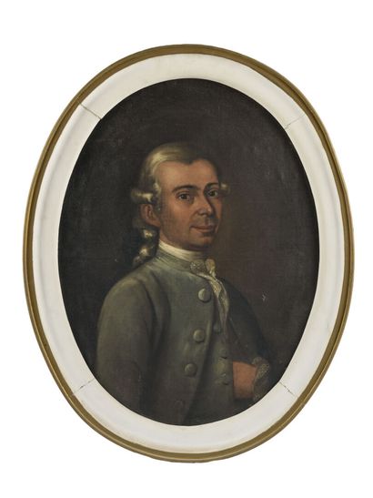  Ecole française fin 18ème siècle 
Portrait de Pierre de MONTGOLFIER 
huile sur toile...