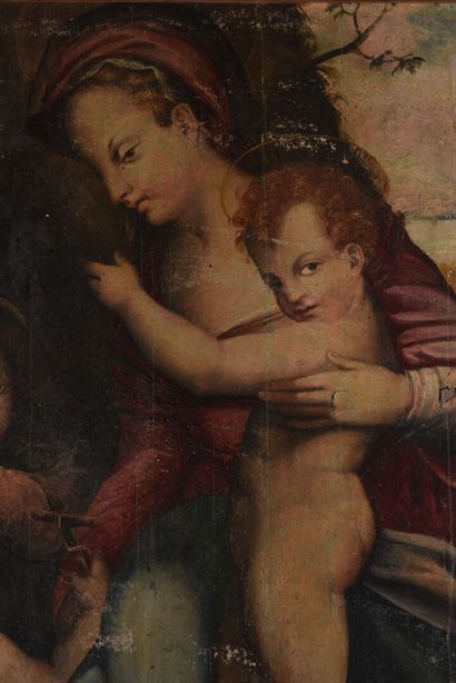 null Ecole italienne d'après Andrea del SARTO

Vierge à l'Enfant avec Saint Jean...