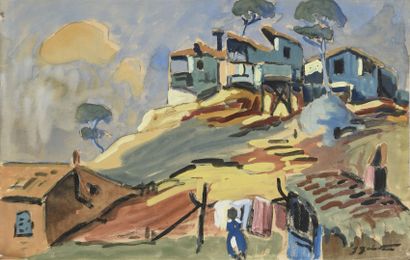 Jean GUINDON (1883-1976) 
Village de Provence...