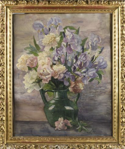null Marguerite ROUX

Bouquet de roses sur un entablement

Aquarelle 

86 x 69 c...