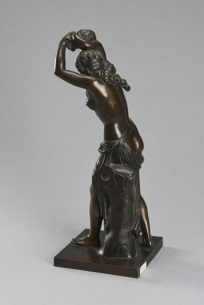 null After CLODION

Bacchante lifting a young faun

Proof in patinated bronze

H...