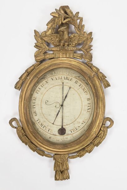 null Barometer thermometer system REAUMUR

Gilded and carved wood and decorated with...