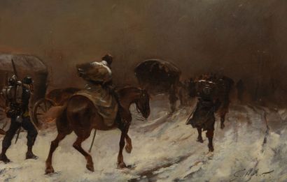 null Georges Hyon (1840- 1913)

Paysage aux chevaux

Huile sur toile signée en bas...