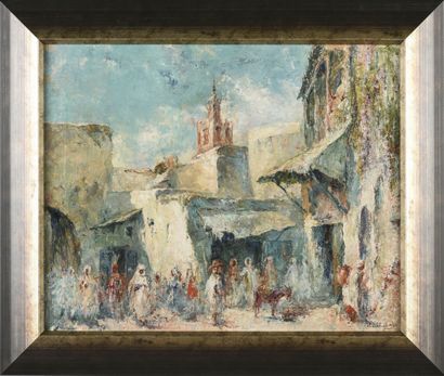 null Edouard VERSCHAFFELT (1874-1955)

Orientalist market scene

Oil on canvas

Signed...