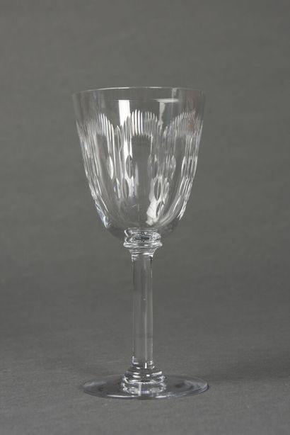 null BACCARAT Service of glasses out of cut crystal, including seven cups, seven...
