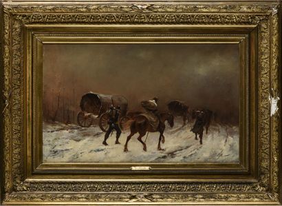 null Georges Hyon (1840- 1913)

Paysage aux chevaux

Huile sur toile signée en bas...