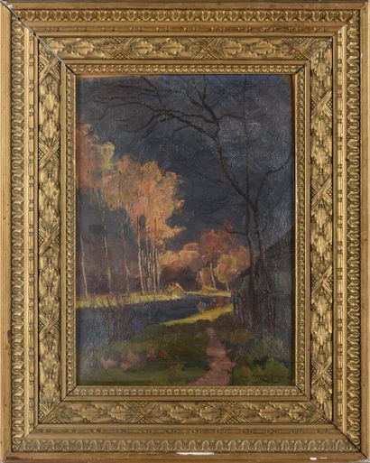 null Francis VAN WAEYENBERGE 

River landscape, 

oil on canvas, signed lower right...