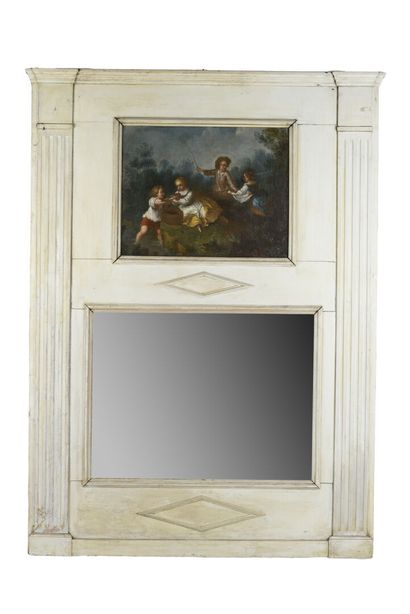 null Trumeau de boiserie en bois laqué crème

Epoque Directoire

195 x 144 cm