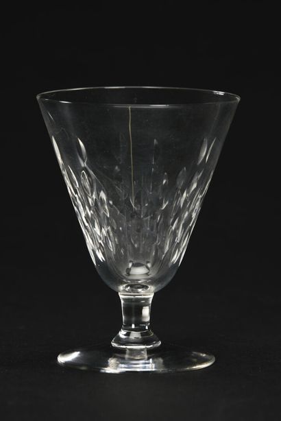 null Service de verres en cristal taillé avec carafes et verres trois tailles