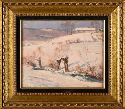 Emile WEGELIN (1875-1962) 
Paysage de neige...