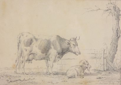 null Paul WARBOUTHOVEN

Cow and tree and goat

Drawing

Signed and dated 1823 and...