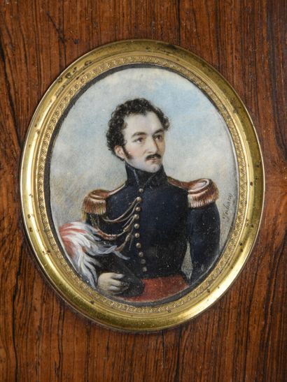 null Francesco JUBANY CARRERAS (1787-1860)

Miniature sur ivoire, 

Officier 

signée

7...