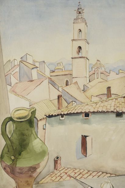 null Lucien JACQUES (1891-1961)

View of a bell tower 

Watercolor

Signed lower...