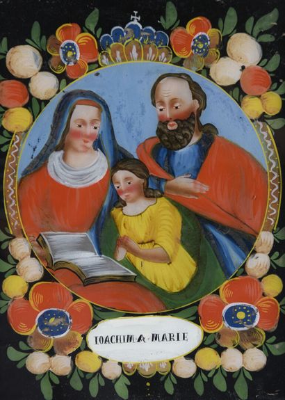null [ALSACE] Trois peintures sous verre 18ème siècle

Joachim et Marie, Saint Joseph...