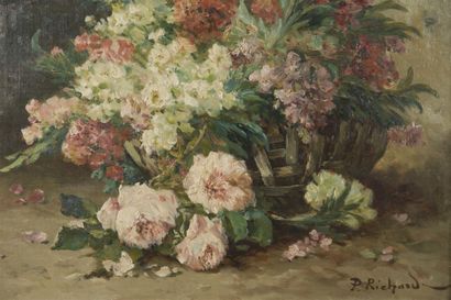 null P. RICHARD 

Bouquet de fleurs dans une corbeille

Huile sur toile, signée en...