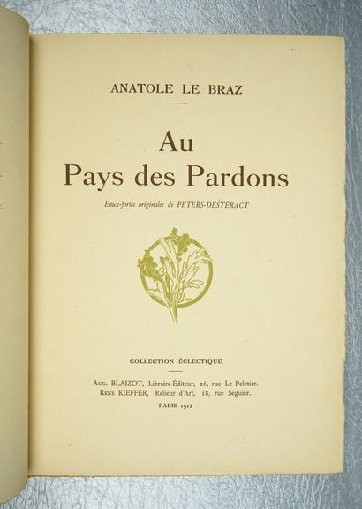 null LE BRAZ (Anatole) : Au Pays des Pardons. Eaux-fortes originales de Peters-Destéract....