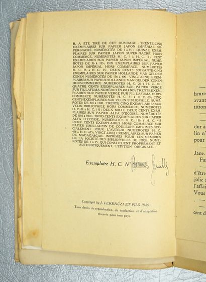null COLETTE : La seconde. Paris, J. Ferenczi et Fils, [1930]. Un volume.



13 par...