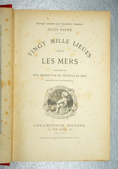 null VERNE (Jules) : Vingt mille lieux sous les mers. Paris, Hetzel, s.d. (1903-1904)....