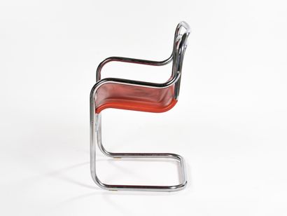 null TRAVAIL ITALIEN

Paire de chaises à structure tubulaire en métal chromé à une...