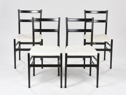 null Gio PONTI (1891-1979)

Suite de quatre chaises modèle N°646 dites Superleggera...