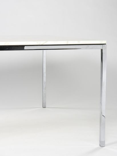 null Florence KNOLL (1917 - 2019) 

Très grande table de format carré à plateau en...