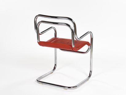 null TRAVAIL ITALIEN

Paire de chaises à structure tubulaire en métal chromé à une...
