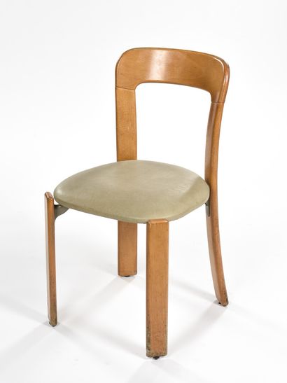 null Bruno REY (Né en 1935) 

Suite de six chaises modèle Rey Chair en hêtre massif,...