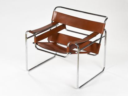 null Marcel BREUER (1902-1981) 



Paire de fauteuils dit Wassily à structure en...