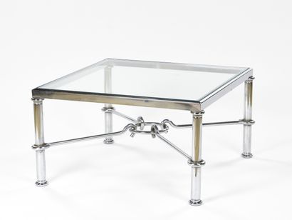 null Giovanni BANCI (1942-1999) pour la MAISON HERMÈS 

Table basse d'esprit néoclassique...