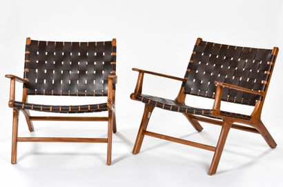 null Olivier de SCHRIJVER (né en 1958)

Paire de fauteuils modèle Los Angeles à structure...
