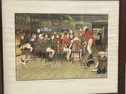 null Cecil Aldin 

paire de gravures

Snowed up on christmas 

Christmas dinner

A...