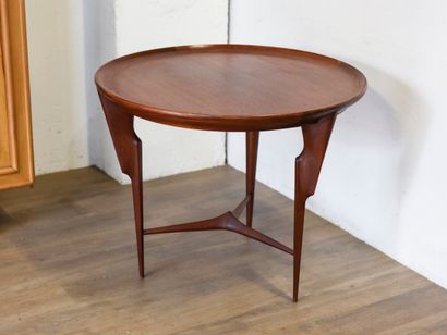 null Vincent GONZALEZ (1928-2019)

Tripod pedestal table in carved wood

H : 57 D...