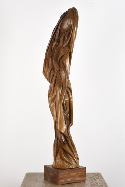 null Vincent GONZALEZ (1928-2019)

Carved oak maternity, 

H : 106cm ; W : 25 cm
