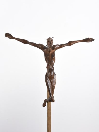 null Vincent GONZALEZ (1928-2019)

Crucifixion, 

Carved oak subject, 

40 x 58 ...