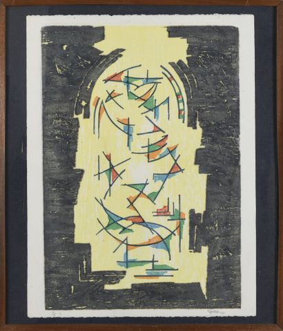 null Vincent GONZALEZ (1928-2019)

Composition in the spirit of Kandinsky, 

Engraving...