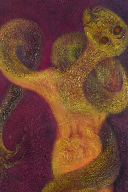 null Vincent GONZALEZ (1928-2019)

Hell song XXX, 

Oil on panel, 

Signed and titled...