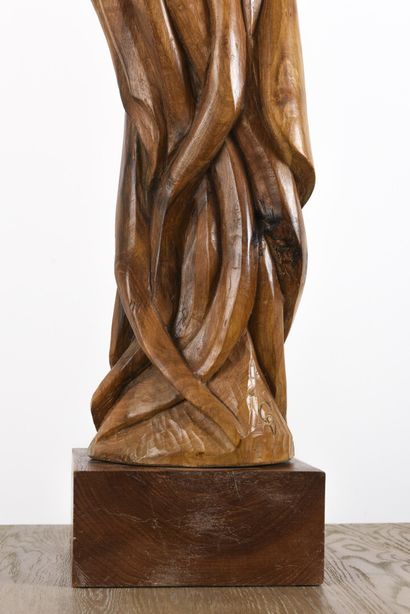 null Vincent GONZALEZ (1928-2019)

Carved oak maternity, 

H : 106cm ; W : 25 cm