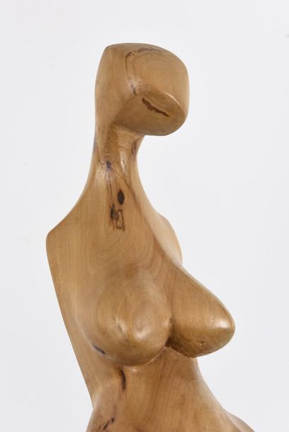  Vincent GONZALEZ (1928-2019) 
Birth, 
Carved beech 
H : 49 cm
