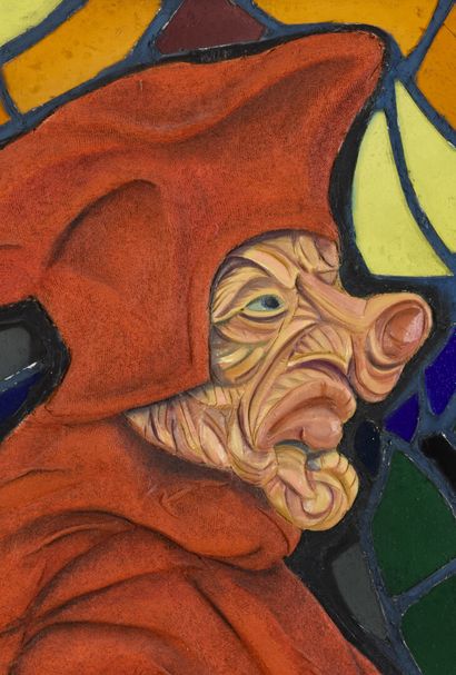 null Vincent GONZALEZ (1928-2019)

Le Succube, 

Huile sur panneau avec toiles coloriées...