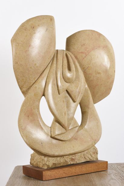 null Vincent GONZALEZ (1928-2019)

Orchid, 

Subject in Burgundy stone, 

H : 60...