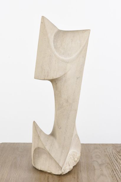  Vincent GONZALEZ (1928-2019) 
Abstract composition, 
Limestone, 
Monogrammed, 
H...