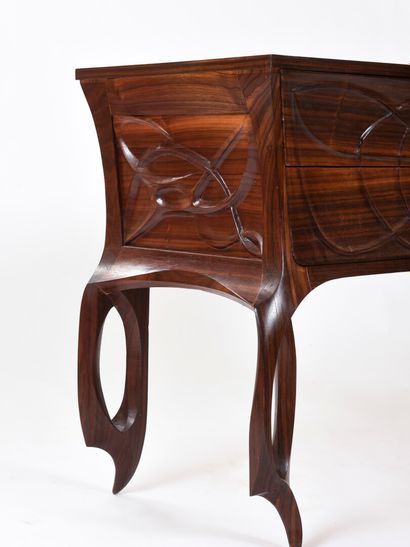 null Vincent GONZALEZ (1928-2019)

Carved and inlaid wooden chest of drawers opening...