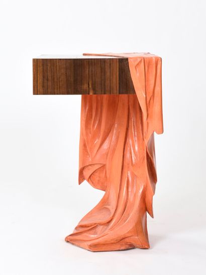 null Vincent GONZALEZ (1928-2019)

Selette opening by a drawer with carved and stained...