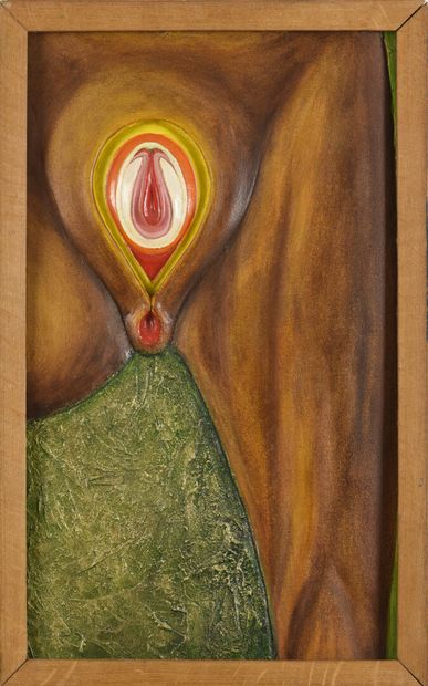 null Vincent GONZALEZ (1928-2019)

The vulva of the earth, 

Oil on panel carved...