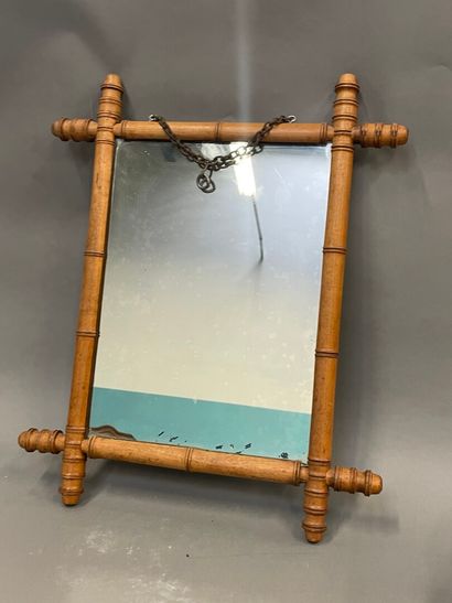 Miroir bambou 
52 x 42 cm