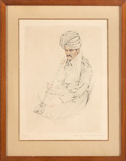 null Maurice MILLIERE (1871-1946)

Le Sikh 

Deux gravures au trait 

43 x 32 cm