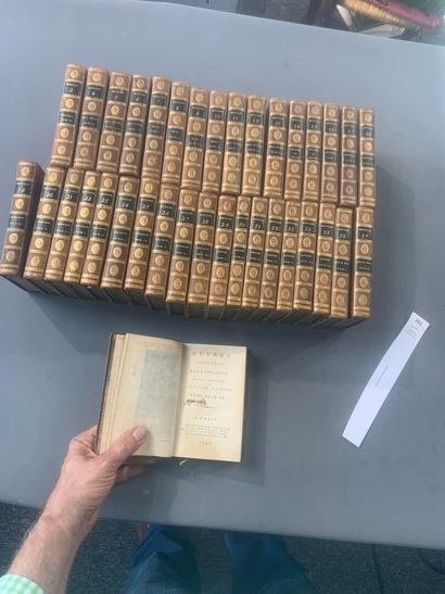 null Oeuvres de Rousseau. 37 volumes in-24 reliés plein cuir. Paris 1793. Tome III...