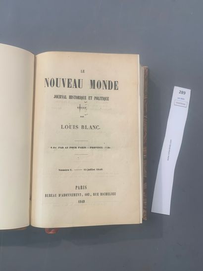 null Louis Blanc : « Le Nouveau Monde, journal historique et politique », 1849. 17...